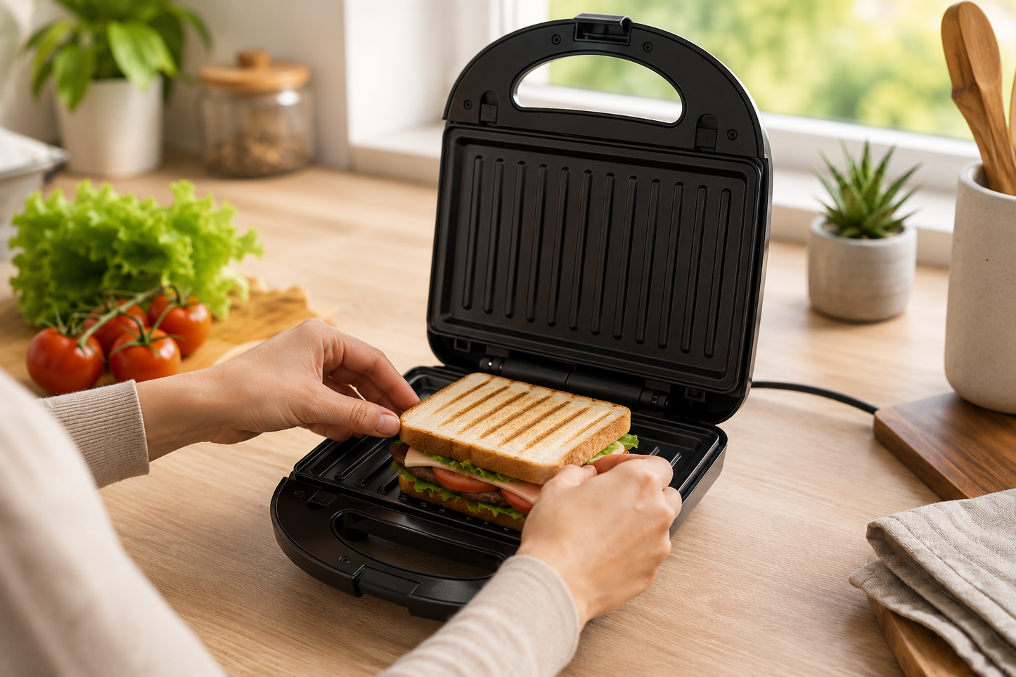 Machine à Gaufres & Sandwichs Multifonction