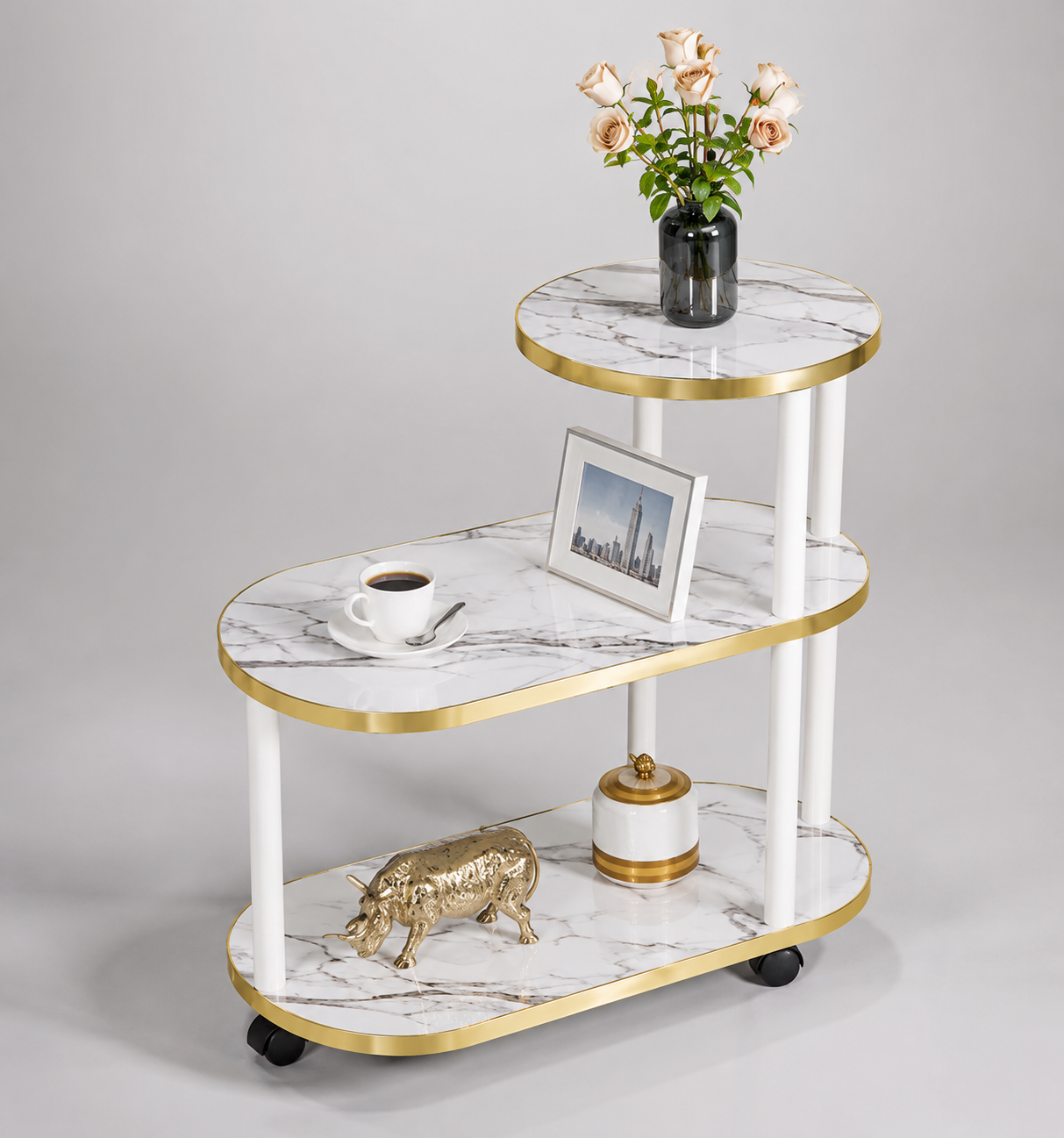 Table d'Appoint Multi-Niveaux