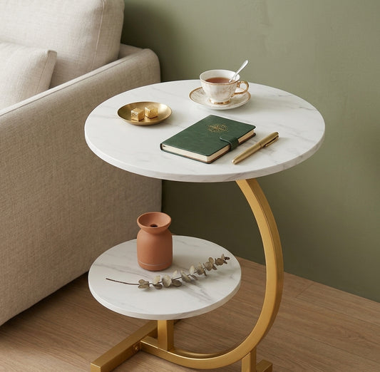 Table d'Appoint Design Circulaire – Élégance & Minimalisme