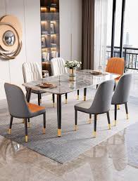Ensemble de table à manger en marbre